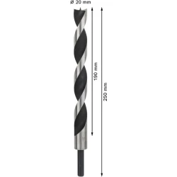 Бургия за дърво самоцентрираща се PRO Wood, Ø20x190x250 mm, 2608597194, BOSCH