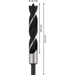 Бургия за дърво самоцентрираща се PRO Wood, Ø26x160x215 mm, 2608597206, BOSCH