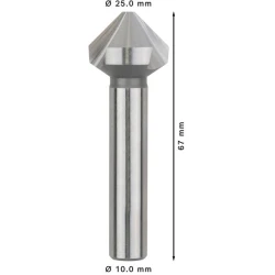Конусен зенкер PRO Soft Metal HSS, 25 x 67 mm, M12, 2608597510, BOSCH