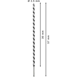 Винтово свредло с шип PRO Wood, 12 x 385 x 450 mm, 2608597642, BOSCH