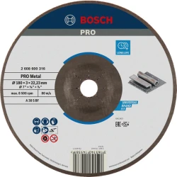 Композитен диск за рязане PRO Metal, 180 x 3 x 22,23 mm, oSa, 2608600316, BOSCH