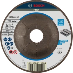 Диск за рязане PRO Metal, 115 x 3 x 22,23 mm, 2608601567, BOSCH