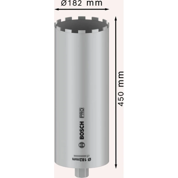 Боркорона за мокро пробиване PRO Core Cutter wet, 182 x 450 mm, 1 1/4" UNC, 2608601800, BOSCH