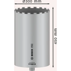 Боркорона за мокро пробиване PRO Core Cutter wet, 300 x 450 mm, 1 1/4" UNC, 2608601802, BOSCH