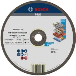 Диск за рязане PRO Multi Material, 180 x 1,6 x 22,23 mm, 2608602766, BOSCH
