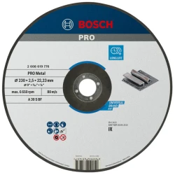 Композитен диск за рязане PRO Metal, 230 x 2,5 x 22,23 mm, 2608619776, BOSCH