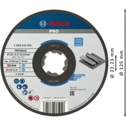 Композитен диск за рязане PRO Metal, 125 x 2,5 x 22,23 mm, X-Lock, прав, 2608619782, BOSCH
