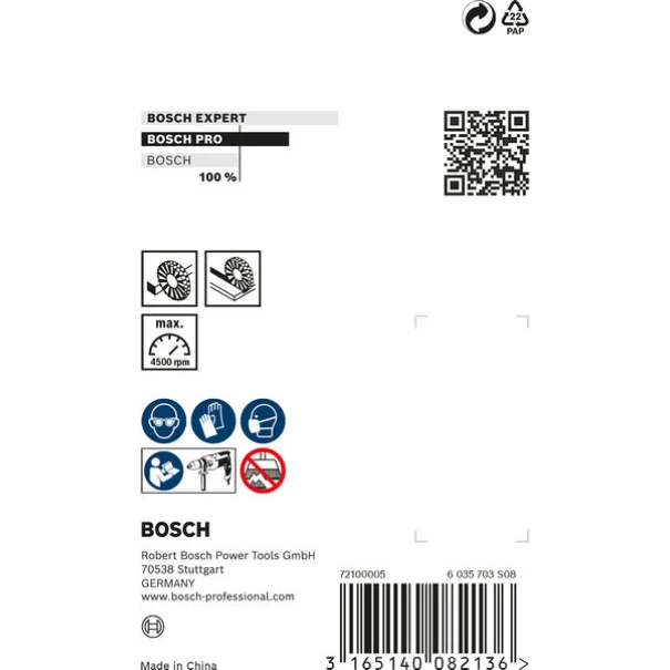Телен диск PRO Multi Material clean, за леки до средни натоварвания, права опашка, 75 x 0,2 mm, 2608622054, BOSCH