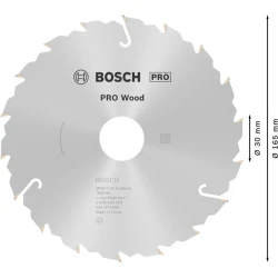 Диск за циркуляр PRO Wood, 165x2,2x30mm, z=18, 2608640789, BOSCH