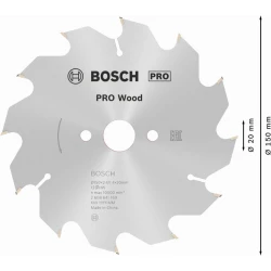 Диск за циркуляр PRO Wood, 150x2,4x20mm, z=12, 2608641169, BOSCH