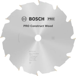 Диск за циркуляр за дърво PRO Construct Wood, 184x2,6x16mm, z=12, 2608641200, BOSCH