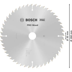 Диск за циркуляр PRO Wood, 260x3,2x30mm, z=48, 2608641202, BOSCH