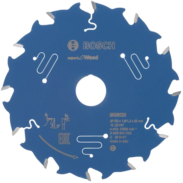 Циркулярен диск Expert for Wood, 120x20x1,8, z=12, 2608644003, BOSCH