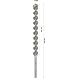 Свредло за перфоратор PRO SDS max-4, 38 x 400 x 520 mm, 2608706857, BOSCH