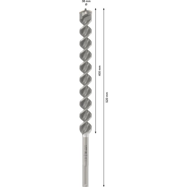 Свредло за перфоратор PRO SDS max-4, 38 x 400 x 520 mm, 2608706857, BOSCH