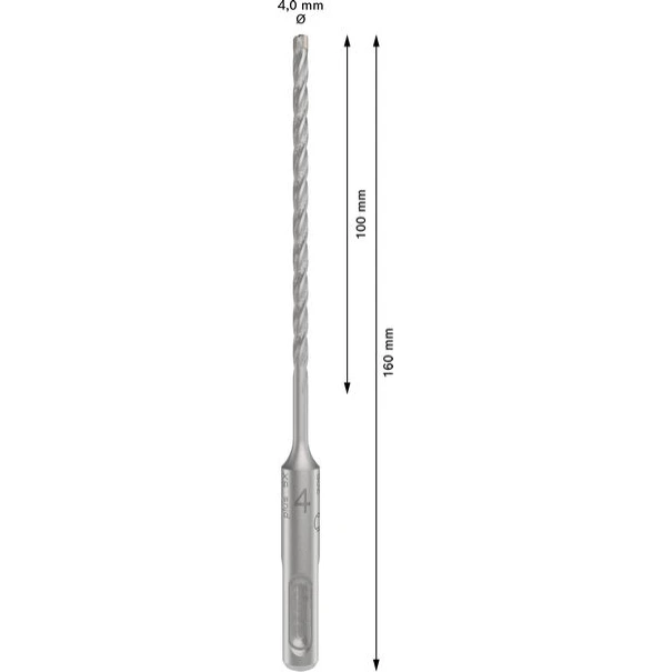 Свредло за перфоратор PRO SDS plus-5X, 4 x 100 x 160 mm, 2608836605, BOSCH