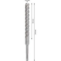 Свредло за перфоратор PRO SDS plus-5X, 17 x 150 x 210 mm, 2608836628, BOSCH