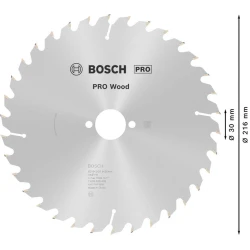 Диск за циркуляр PRO Wood, 216x2,6x30mm, z=34, 2608838409, BOSCH