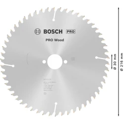 Диск за циркуляр PRO Wood, 216x2,6x30mm, z=54, 2608838411, BOSCH