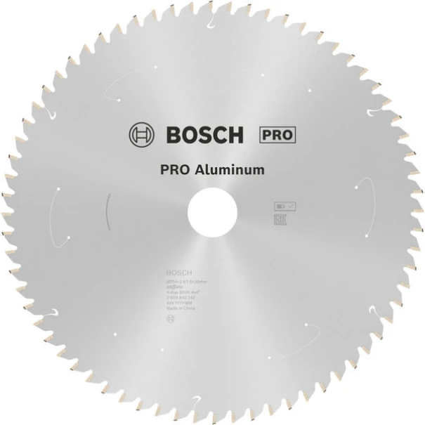Диск за акумулаторен циркуляр PRO Aluminium cordless, 254x30x2,4mm, z=68, 2608842242, BOSCH