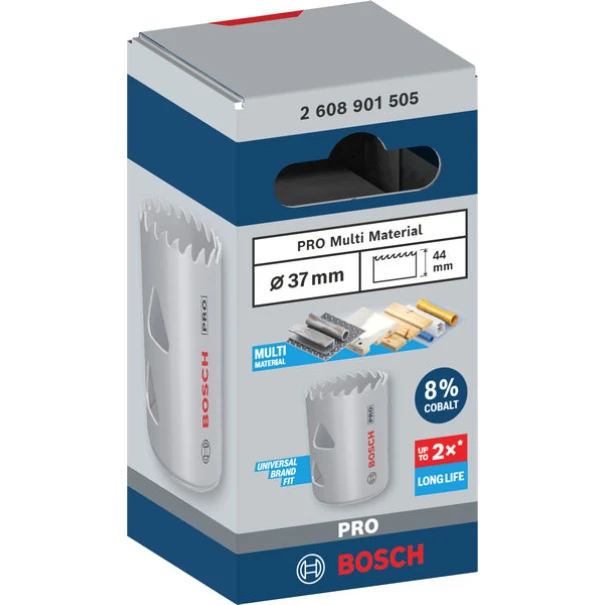 Боркорона PRO Multi Material, 37 mm, резбована, 2608901505, BOSCH