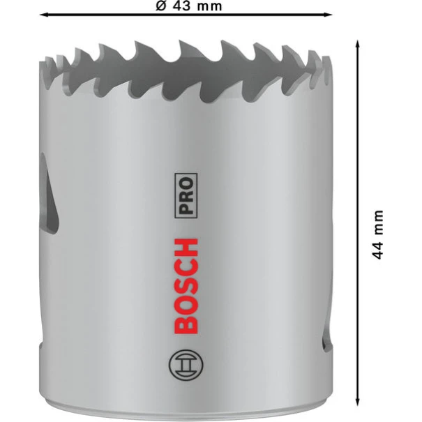 Боркорона PRO Multi Material, 43 mm, резбована, 2608901509, BOSCH