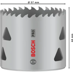 Боркорона PRO Multi Material, 57 mm, резбована, 2608901517, BOSCH