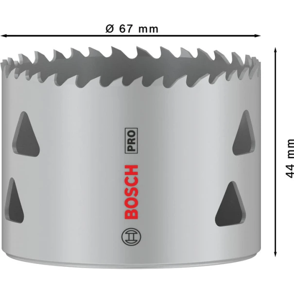 Боркорона PRO Multi Material, 67 mm, резбована, 2608901522, BOSCH