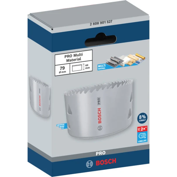 Боркорона PRO Multi Material, 79 mm, резбована, 2608901527, BOSCH