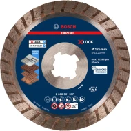Диамантен диск за рязане EXPERT MultiMaterial X-LOCK 125 x 22,23 x 2,4 x 12 mm, 2608901597, BOSCH