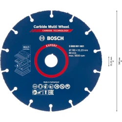 Диск за рязане EXPERT Carbide Multi Wheel 180 mm, 22,23 mm, 2608901681, BOSCH