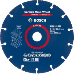 Диск за рязане EXPERT Carbide Multi Wheel 180 mm, 22,23 mm, 2608901681, BOSCH