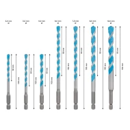 Комплект от 7бр свредла EXPERT HEX-9 Multi Construction, 5/5,5/6/7/8/10 mm, 2608902371, BOSCH
