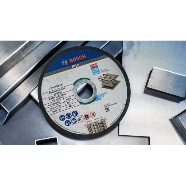 Композитен диск за рязане PRO Stainless Steel and Metal, 150 x 1,6 x 22,23 mm, прав, oSa, 2608603405, BOSCH