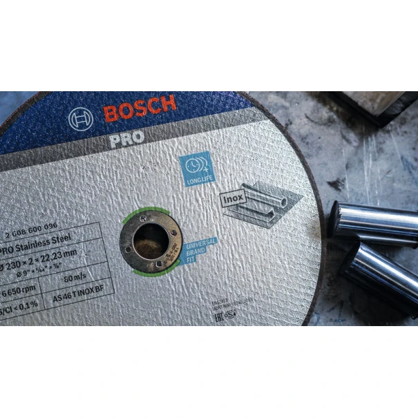 Диск за рязане PRO Stainless Steel, 180 x 3 x 22,23 mm, 2608600322, BOSCH