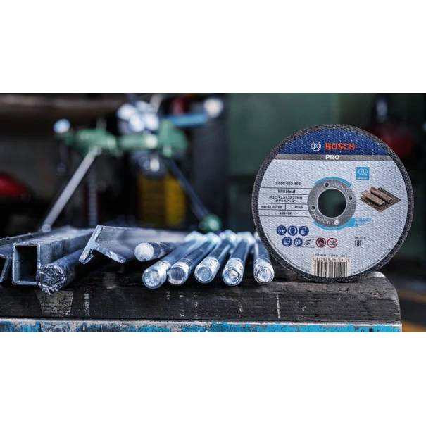 Композитен диск за рязане PRO Metal, 115 x 3 x 22,23 mm, 2608603395, BOSCH