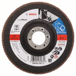 Диск ламелен за ъглошлайф X571, for Metal Ø125mm; G= 80, прав, 2608607328, BOSCH