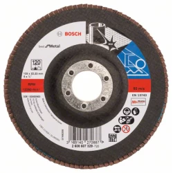 Диск ламелен за ъглошлайф X571, Metal Ø125mm; G= 120, прав, 2608607329, BOSCH