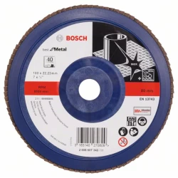 Диск ламелен за ъглошлайф X571, for Metal Ø180mm; G= 40, прав, 2608607342, BOSCH