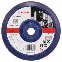 Диск ламелен за ъглошлайф X571, for Metal Ø180mm; G= 80, прав, 2608607344, BOSCH