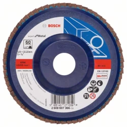 Диск ламелен за ъглошлайф X551, for Metal Ø125mm; G= 60, прав, 2608607366, BOSCH