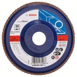 Диск ламелен за ъглошлайф X551, for Metal Ø125mm; G= 80, прав, 2608607367, BOSCH