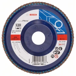 Диск ламелен за ъглошлайф X551, for Metal Ø125mm; G= 120, прав, 2608607368, BOSCH