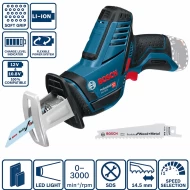 Акумулаторен саблен трион +GSA 12V-14, SOLO, 65mm/50mm, 060164L902, BOSCH