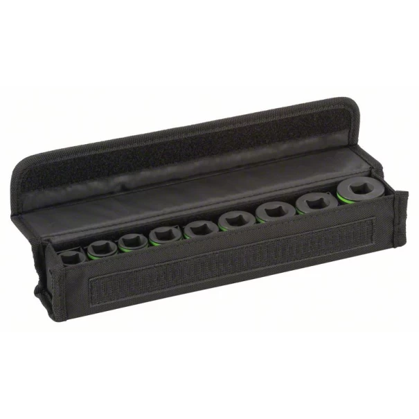 Вложки гаечни комплект 1/2, 9 части 38mm; 10 - 27mm, 2608551100, BOSCH