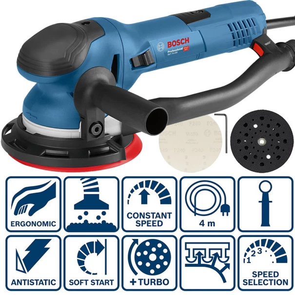 Виброшлайф за дърво GET 75-150, 150mm, 750W, 0601257100, BOSCH