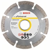 Диск диамантен за рязане ECO for Universal 115x22.23x2.0x7mm, 2608615027, BOSCH