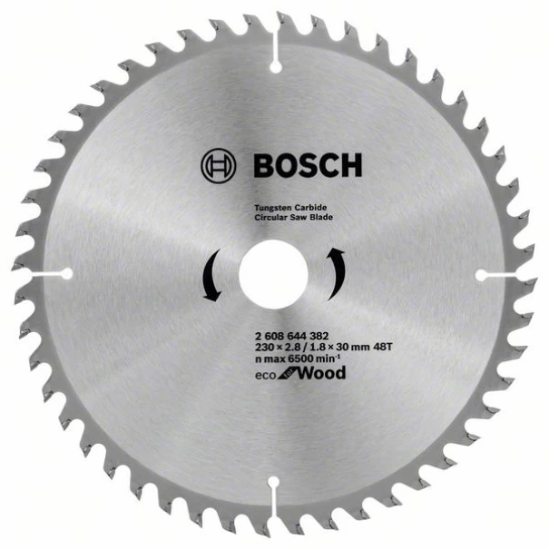 Диск за циркуляр Eco for wood, 230х30х2.8, z=48, 2608644382, BOSCH