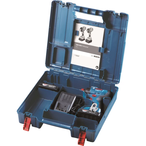 Акумулаторен гайковерт ударен GDX 180-LI, 2x3.0Ah, куфар, 06019G5220, BOSCH