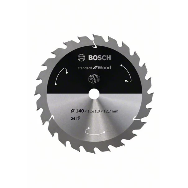 Диск за циркуляри акумулаторни, 140x1,5/1x20, z=42, Standard for Wood, 2608837670, BOSCH